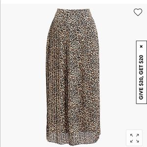 J.Crew Factory Pleated Midi Skirt